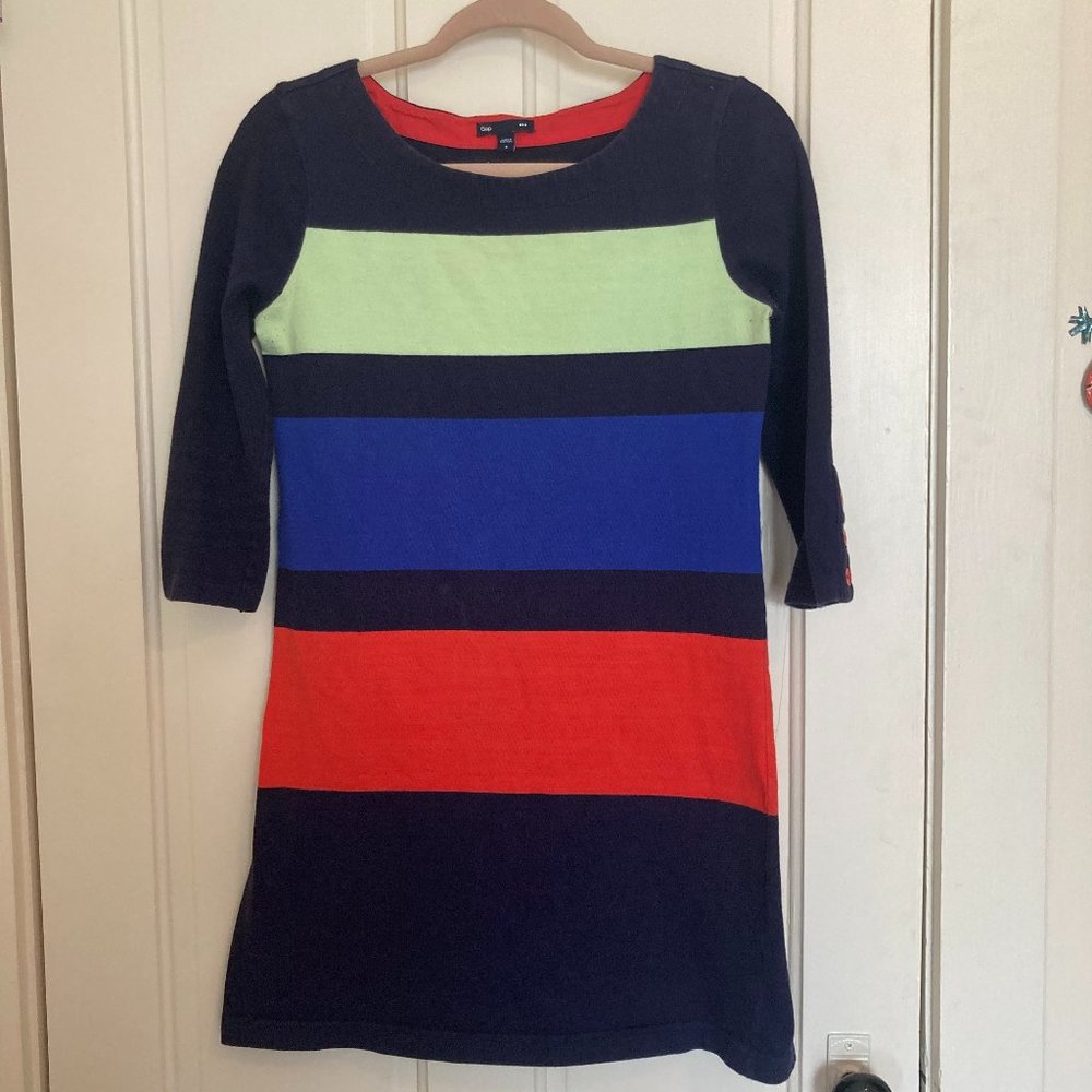 Gap Colorblock 3/4 Sleeve Dress